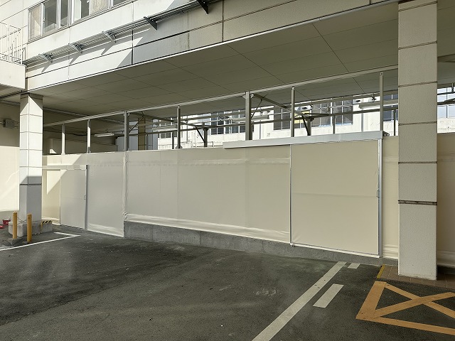 三重県松阪市　工場内間仕切壁テント